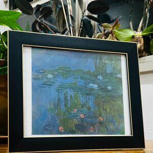 Black & Brass 8x10 Frame w/ de Young Museum Monet Print | Water Lilies | 2019
